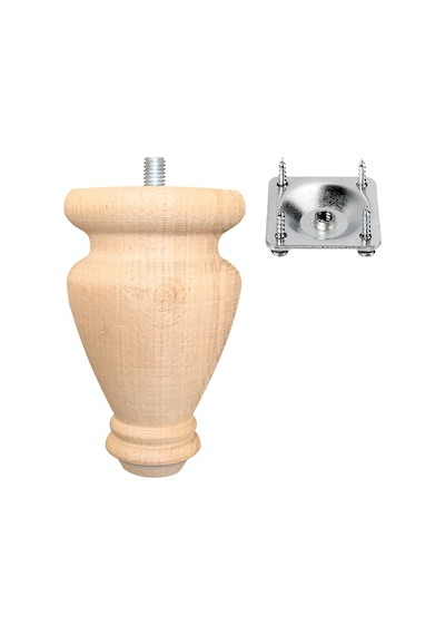 Tsmpapel Ham Ahşap Koltuk- Kanepe Ayağı Uzunluk: 15 Cm /Kalınlık :92 Mm