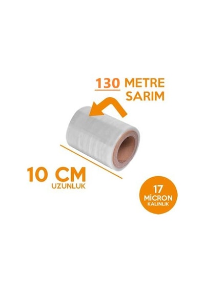 Streç Film 17 Mikron - 10 Cm 130 Metre 295 Gram Strec.Strech Streç Film 17 Mikron - 10 Cm 130 Metre 295 Gram Strec.Strech