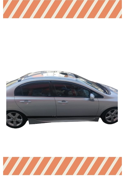 Honda Civic Sedan 2007-2012 Modellerine Özel 4'lü Mügen Tip Cam Rüzgarlığı