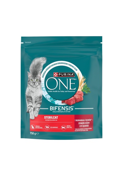 Purina One Steril Kedi Maması Sığır Etli 750 G - 3 Adet Tarı