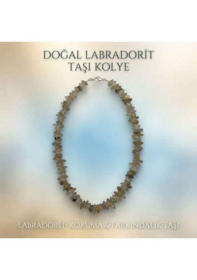 Labradorit Taşı Kolye Çok Renkli