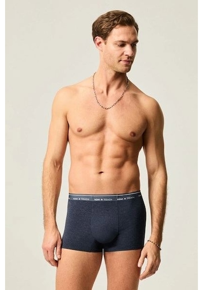 İkikareshop Kom Touch 2 Li Modal Dikişsiz Boxer Çok Renkli