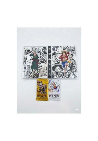 Cantex Tech One Piece Card Game Booster White+yellow Pack 2 Paket Trading Cards - 20 Kart +albüm