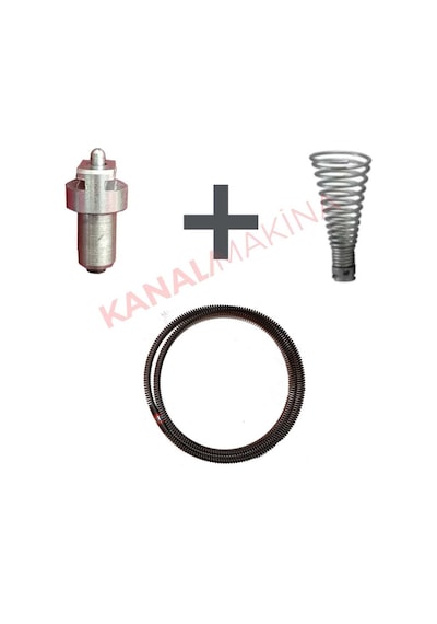 Kanal Makina Kanal Açma Seti 16 Mm Yay + Matkap Ucu + 1 Adet Başlık