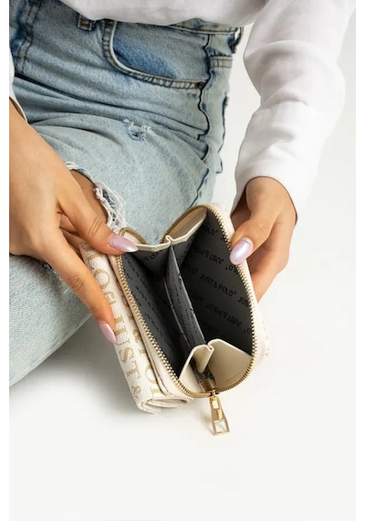 Just Polo Kadın Su Geçirmez Şık El & Omuz Çantası Ve Cüzdanı Kombin Shopper Krem - Taba