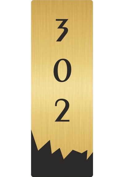 Metal Departman Kapı İsimliği, Yönlendirme Levhası 302 Dikey 10x20 Cm Altın Renk