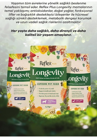 Plus Longevity Orta Ve Büyük Irk Yetişkin Köpek Maması 2700g