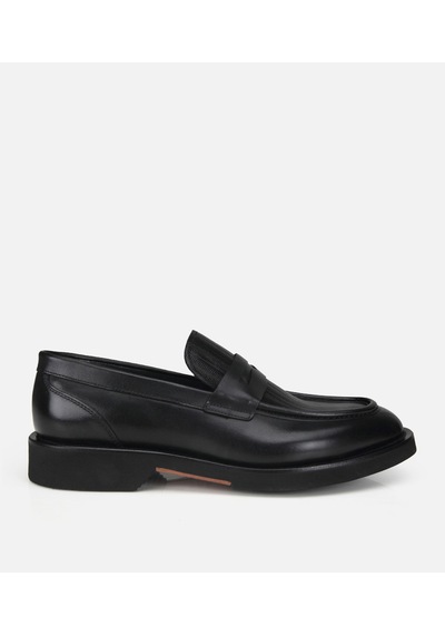 Hotiç Erkek Deri Siyah Kalın Tabanlı Klasik Loafer