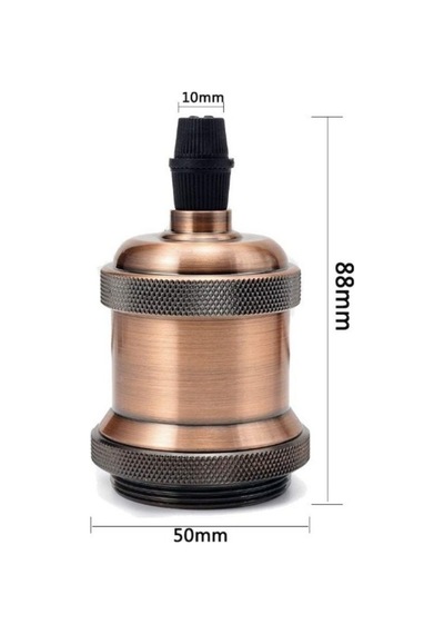 Vintage E27 Edison Seramik Lamba Duyu Kırmızı Bakır T210 250v 4a Retro Tavan Asma Lamba Tutucu