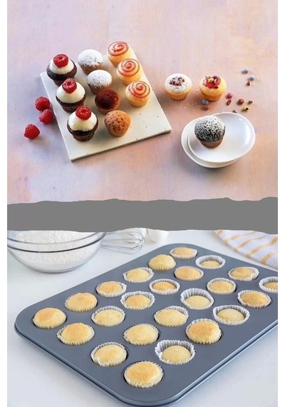 Teflon Muffin Kalıbı Kek Kalıbı 24 Lü