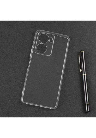 Vivo Y16 Kılıf Zore Süper Silikon Kapak Renksiz