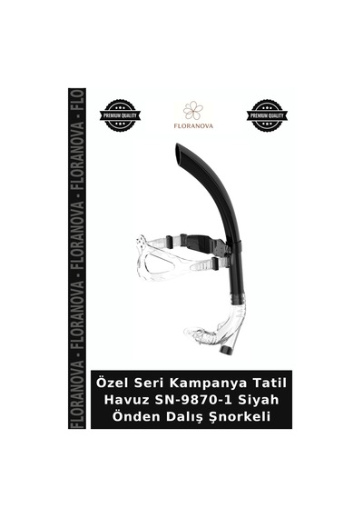 Özel Seri Kampanya Tatil Havuz Sn-9870-1 Siyah Önden Dalış Şnorkeli