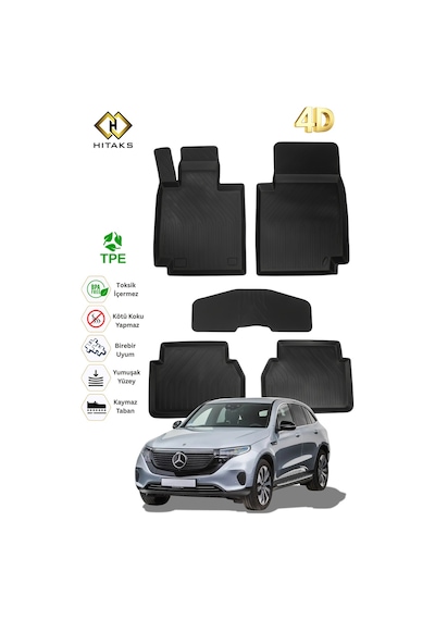 Hitaks Mercedes Eqc Suv N293 2019 Ve Sonrası Uyumlu 4d Havuzlu Araca Özel Oto Paspas