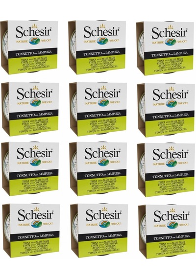 Schesir Jelly Ton Balıklı ve Mahi Mahili Yetişkin Kedi Konservesi 12 x 85 G