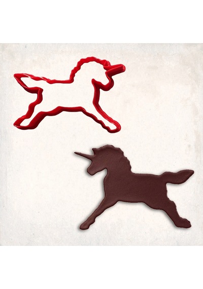 Unicorn 1 Kurabiye Kalıbı Şekillendirici Kopat KIrmızı