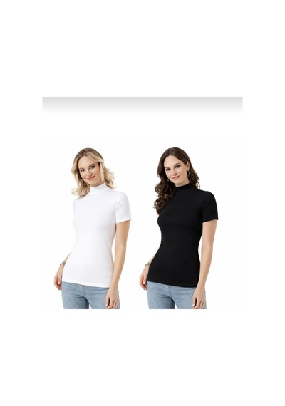 Kota 6228 Kadın Karışık Renkli Kısa Kollu Yarım Boğazlı Body Atlet 2 Adet Çok Renkli Kota 6228 Kadın Karışık Renkli Kısa Kollu Yarım Boğazlı Body Atlet 2 Adet Çok Renkli