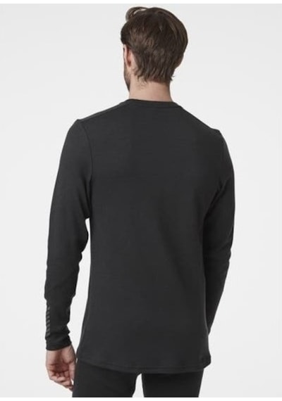 Helly Hansen Lifa Merino Midweight Crew Erkek Sweat İçlik Üst Siyah Hha.49364-990 001