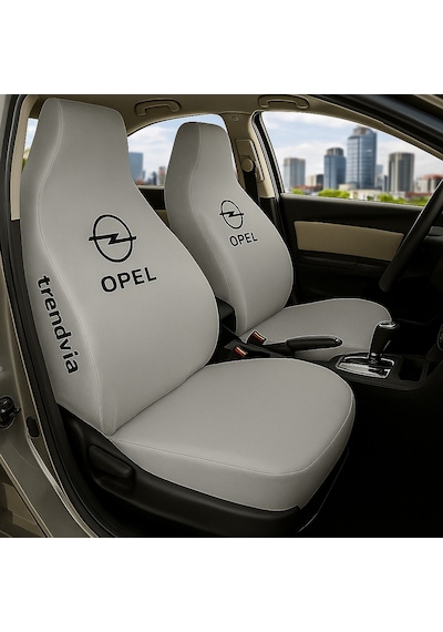 Opel Uyumlu Ön Arka Penye Oto Koltuk Kılıfı Takımı - Servis Tipi Koruyucu Kılıf Gri