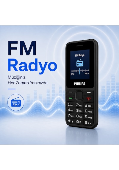 Philips Xenium E2125 Çift SIM Type-C Tuşlu Cep Telefonu Siyah