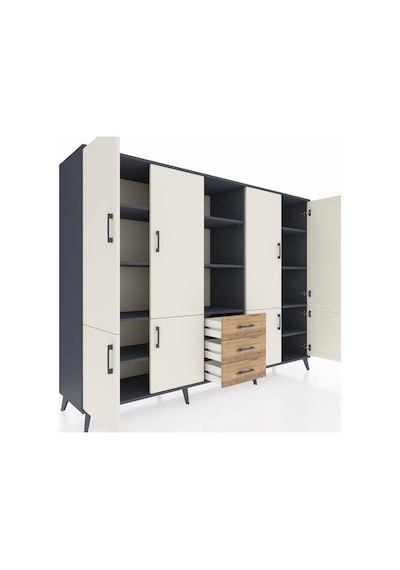 Hyperion Dolap 11 Raflı 3 Çekmeceli 8 Kapaklı 220x44x163 Antrasit Antrasit-aytaşı/çam Hyperion Dolap 11 Raflı 3 Çekmeceli 8 Kapaklı 220x44x163 Antrasit Antrasit-aytaşı/çam