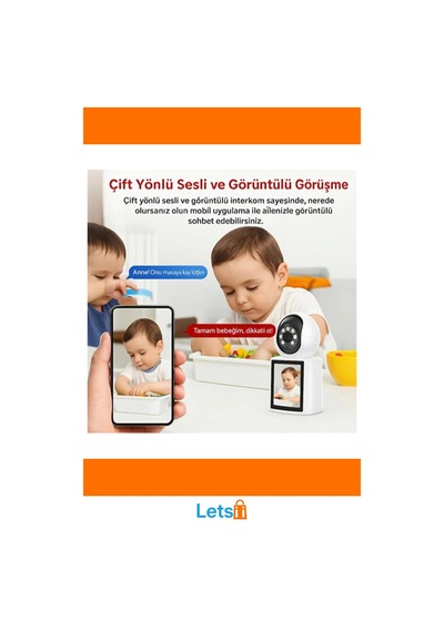Akıllı Ev Kamerası 2.4 Ghz Bluetooth Sesli Görüntülü İletişim