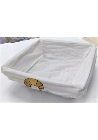 Wicker Serisi Bezli Oval Ahşap Kulplu Hasır Ekmek Sepeti Genel