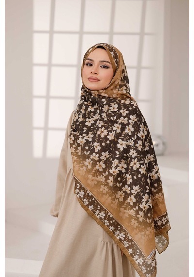 Mimiyum Flora Desen Soft Şal Bakır