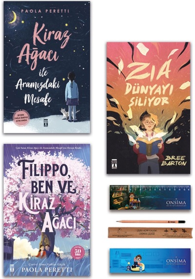 Genç Timaş Zia Dünyayı Siliyor - Kiraz Ağacı İle Aramızdaki Mesafe - Filippo Ben Ve Kiraz Ağacı Set 3 Kitap