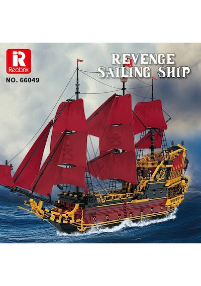 Reobrix 66049 Kraliçe Anne'nin İntikamı Gemi Yaratıcı Yapı Blok Seti Building Blocks Revenge Sailing Ship - 5666 Parça