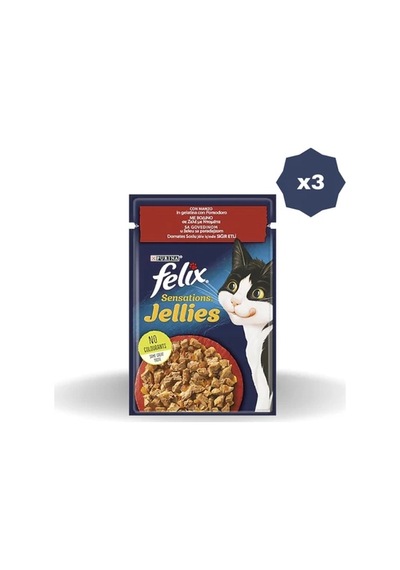 Felix Kedi Yaş Mama Sensation Sığır Domatesli 85 Gr - 3 Adet Besleyici Lezzetli Mama Felix Kedi Yaş Mama Sensation Sığır Domatesli 85 Gr - 3 Adet Besleyici Lezzetli Mama
