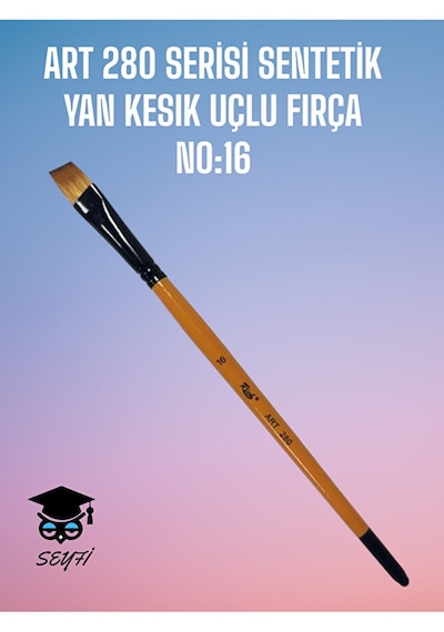 N0:16 Art 280 Serisi Sentetik Yan Kesık Uçlu Fırça