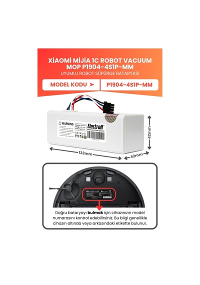 Xiaomi Mijia 1c Robot Vacuum Mop P1904-4s1p-mm Batarya 2800mah