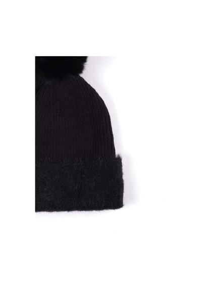Ponponlu Kırçıllı Bere W26spb005 Uw26spb00510 Siyah