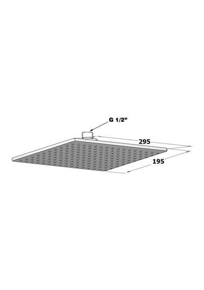 Fause Tepe Duş Başlığı 29,5x19 Cm Ktd122 Genel