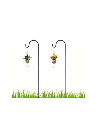 Tr Metal Bahçe Askılığı 115 Cm, Saksı, Fener Ve Solar Lamba Askısı, Siyah