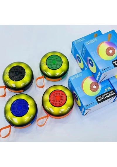 Çeşithane Toptan Su Geçirmez Mini Bluetooth Hoparlör - Rgb Led Işıklı, Tf Kart Yuvalı, Aux Girişli V