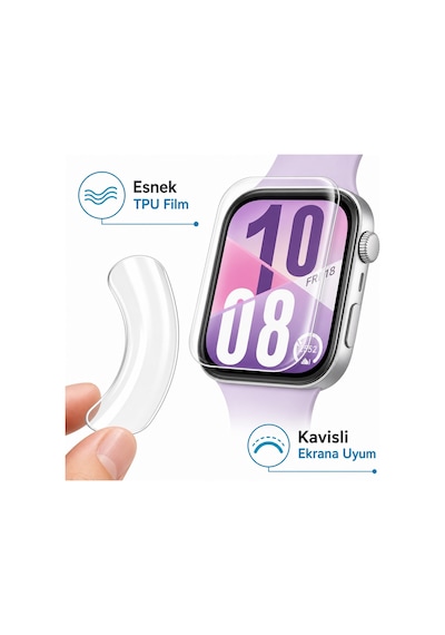 Huawei Watch Fit 4 Ekran Koruyucu Parlak Tpu 2'li Şeffaf