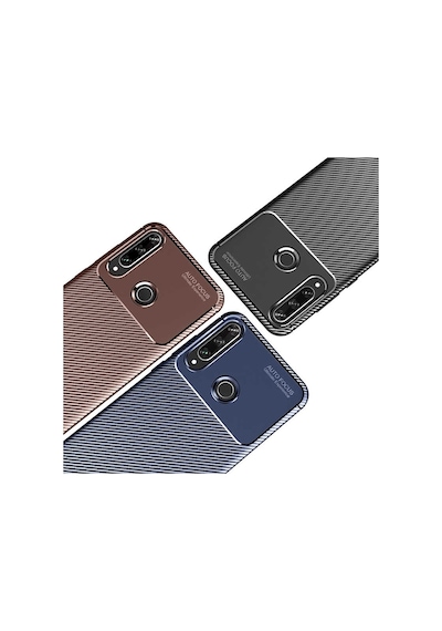 Huawei Y6p Kılıf Zore Negro Silikon Kapak Lacivert