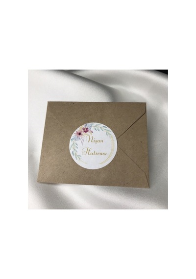 Nişan Hatırası Sticker Engagement Betrothal Düğün Nişan Kına Etiketleri Serisi Mat 4 Cm 40 Adet Çok Renkli