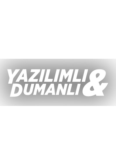 Yazılımlı&dumanlı Araba Sticker 17x17 Cm Beyaz