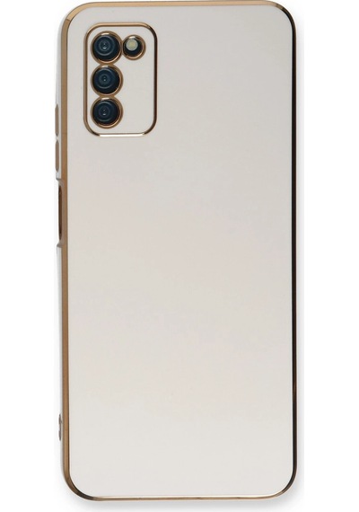 Newface - 190 - Samsung Galaxy Uyumlu A03s Kılıf Volet Silikon - Csmo-tex - - Beyaz