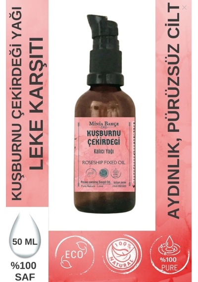 Minia Bahçe Soğuk Sıkım Kuşburnu Çekirdeği Yağı 50 ML