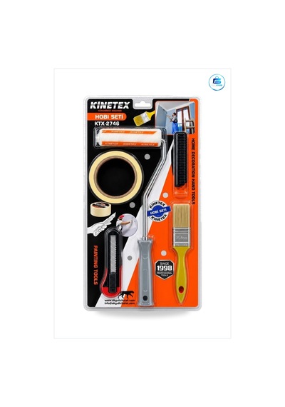 Boyacı Set Fırça Ve Rulo Maskeleme Bandı Maket Bıçağı Duvar Boyam