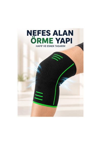 Örme Dizlik Esnek Nefes Alabilen Günlük Spor Diz Desteği - Çok Renkli