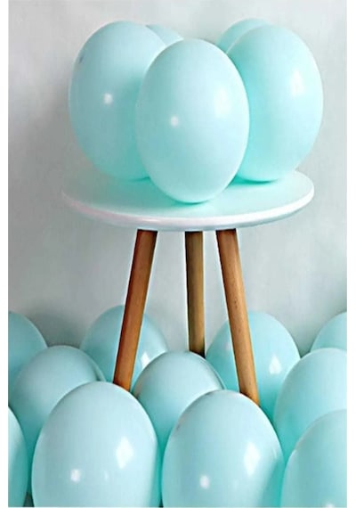 70 Adet Yeşil Makaron Pastel Renk Mat Balon