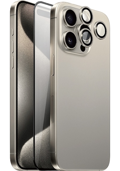 Apple iPhone 15 Pro Max Uyumlu Wiwu Wi-ıp002 Ahize Toz Önleyici Ekran Koruyucu Ve Kamera Lens Koruyucu Set