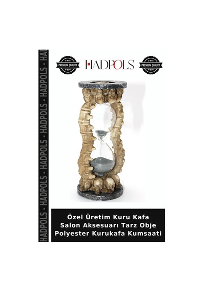 Özel Üretim Kuru Kafa Salon Aksesuarı Tarz Obje Polyester Kurukafa Kumsaati Çok Renkli