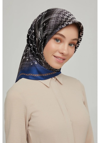 Armine İpek Eşarp Nostalji Sura S 8612d Lacivert