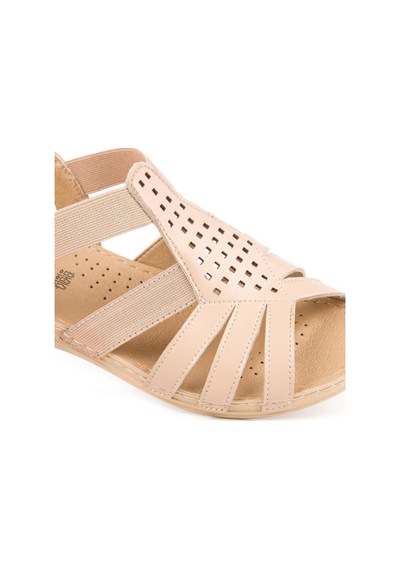 Muya Amanda 31143-045 Anatomik Taban Kadın Sandalet Krem 36-40 Krem