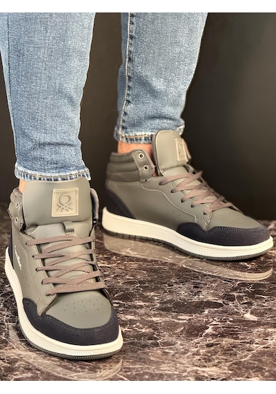 United Colors Of Benetton Benetton Erkek Günlük Bilekli Sneaker Ayakkabı Füme Füme